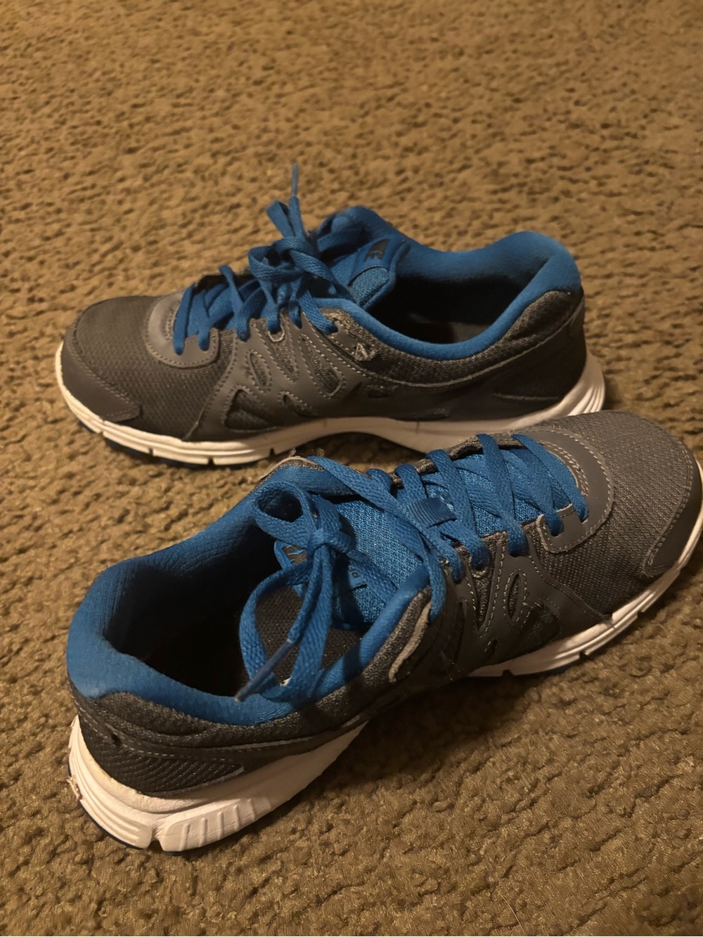 Nike Kids Gray and Blue Athletic Sneakers